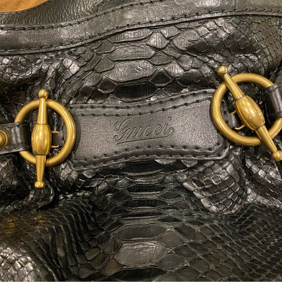 Gucci hobo Python bag black - Picture 8 of 12